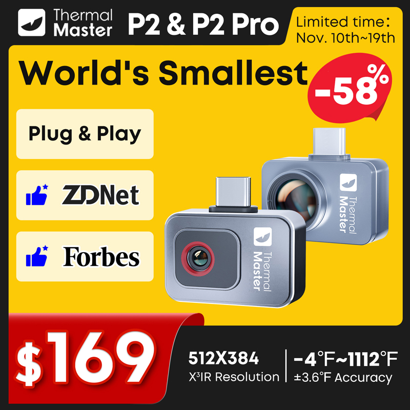 Infiray P2 Pro Macro Lens - Kamera termowizyjna P2//P2Pro z 15-krotnym zoomem,
