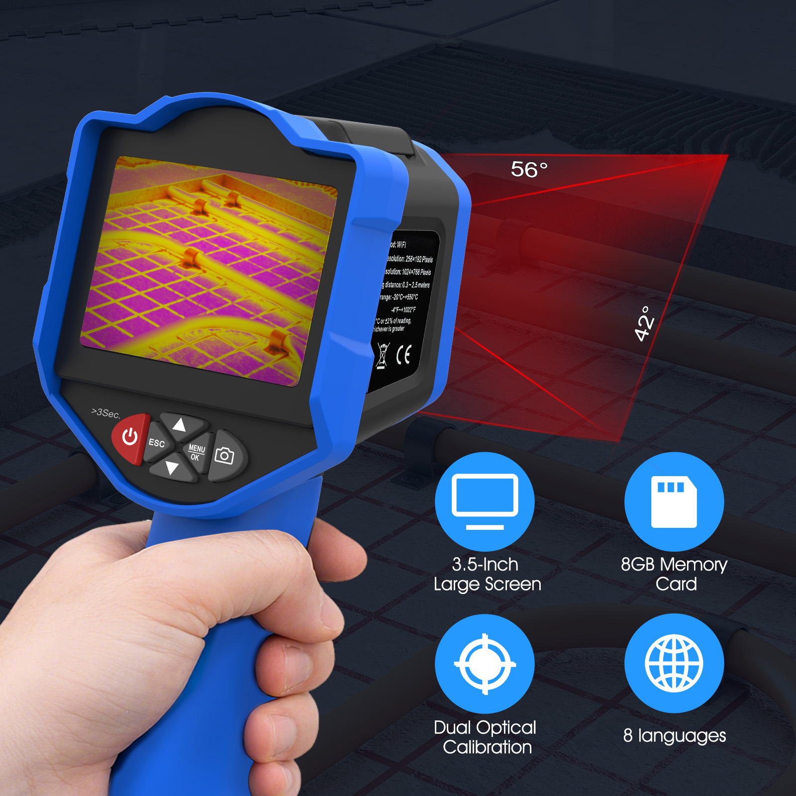 Kamera termowizyjna HoldPeak 2 – Thermal Imaging Camera 256X192 recenzja i cena